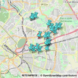 Mappa Via Giuseppe Donati, 00159 Roma RM, Italia (1.6115)