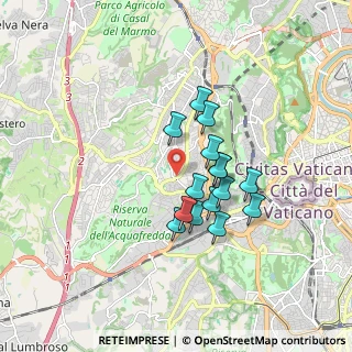 Mappa Via Mattia Battistini, 00165 Roma RM, Italia (1.39933)