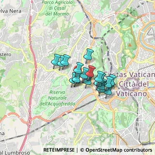 Mappa Via Mattia Battistini, 00165 Roma RM, Italia (1.099)