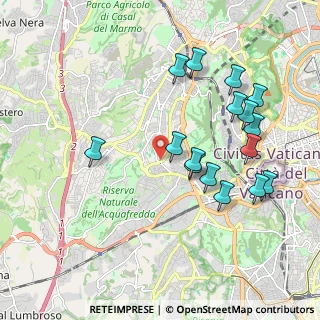 Mappa Via Mattia Battistini, 00165 Roma RM, Italia (2.1375)