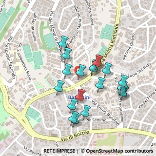 Mappa Via Mattia Battistini, 00165 Roma RM, Italia (0.22)