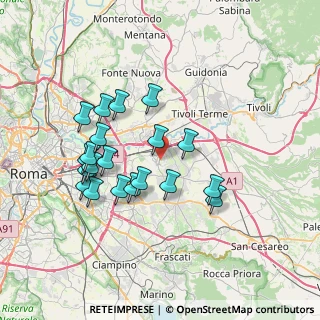 Mappa Via Felice Corini, 00132 Roma RM, Italia (7.167)