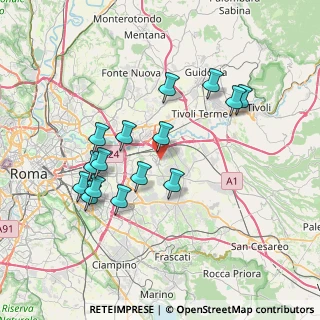 Mappa Via Felice Corini, 00132 Roma RM, Italia (7.44933)