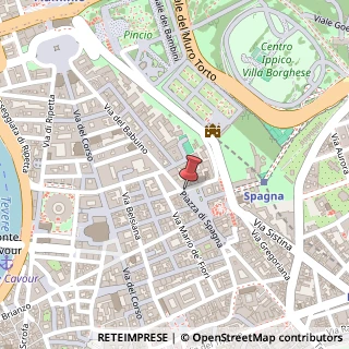 Mappa Piazza di Spagna,  4, 00187 Roma, Roma (Lazio)