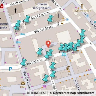 Mappa Via Vittoria, 00187 Roma RM, Italia (0.074)