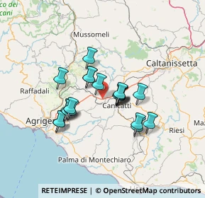 Mappa Viadotto Serra Cazzola, 92020 Castrofilippo AG, Italia (11.6405)