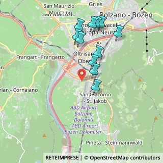 Mappa Via Agruzzo Grutzenweg, 39100 Bolzano BZ, Italia (1.83727)