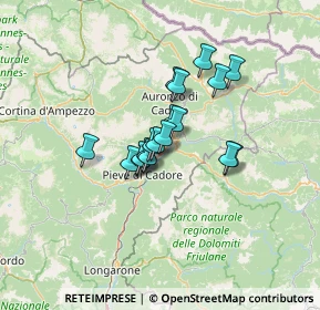 Mappa Via Roma, 32040 Domegge di Cadore BL, Italia (8.42)