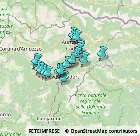 Mappa Via Roma, 32040 Domegge di Cadore BL, Italia (9.173)