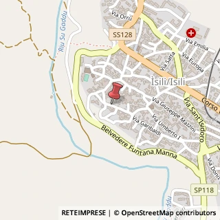 Mappa Via Giuseppe Garibaldi, 70, 08033 Isili CA, Italia, 08033 Isili, Cagliari (Sardegna)