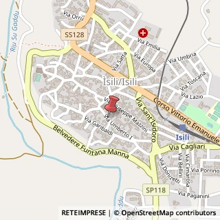Mappa Via Umberto I', 79, 08033 Isili, Medio Campidano (Sardegna)
