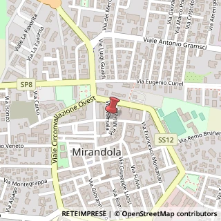 Mappa Via Giuseppe Verdi, 17, 41037 Mirandola, Modena (Emilia Romagna)