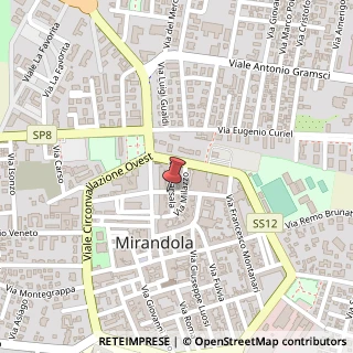 Mappa Via Giuseppe Verdi, 12, 41037 Mirandola, Modena (Emilia Romagna)