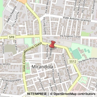 Mappa Via Milazzo, 48, 41037 Mirandola, Modena (Emilia Romagna)