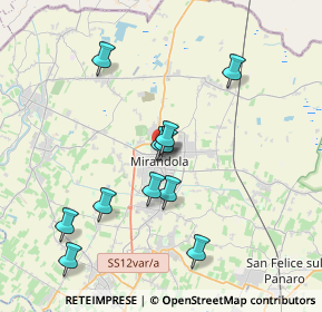 Mappa Via Giuseppe Verdi, 41037 Mirandola MO, Italia (3.60636)