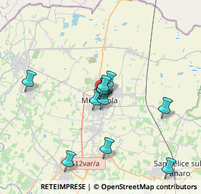 Mappa Via Giuseppe Verdi, 41037 Mirandola MO, Italia (3.08364)