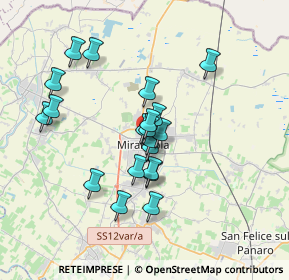 Mappa Via Giuseppe Verdi, 41037 Mirandola MO, Italia (2.947)