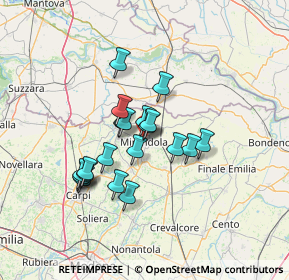 Mappa Via Giuseppe Verdi, 41037 Mirandola MO, Italia (10.6475)