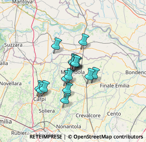 Mappa Via Giuseppe Verdi, 41037 Mirandola MO, Italia (8.71438)