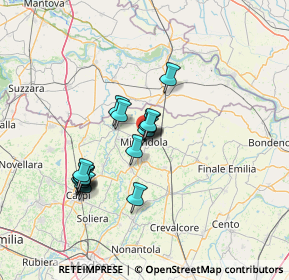 Mappa Via Giuseppe Verdi, 41037 Mirandola MO, Italia (11.25438)