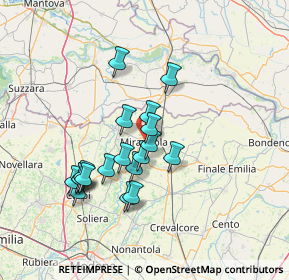 Mappa Via Giuseppe Verdi, 41037 Mirandola MO, Italia (12.38632)