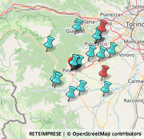 Mappa Via Brunetta d'usseaux, 10064 Pinerolo TO, Italia (10.7345)