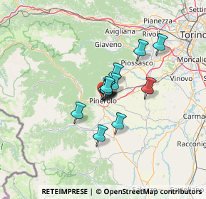 Mappa Via Brunetta d'usseaux, 10064 Pinerolo TO, Italia (7.43231)