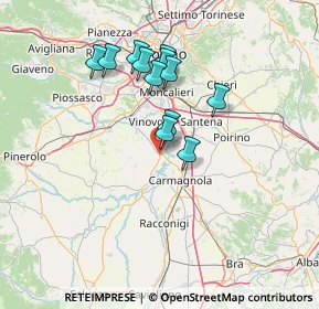 Mappa Strada Saluzzo, 10041 Carignano TO, Italia (11.915)