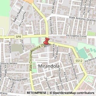 Mappa Piazza della Costituente, 65, 41037 Mirandola, Modena (Emilia Romagna)