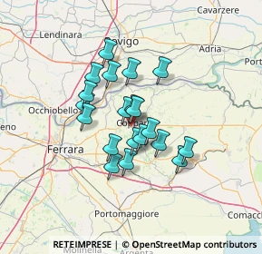 Mappa Via del Lavoro, 44034 Copparo FE, Italia (9.847)