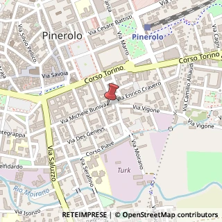 Mappa Via Michele Buniva, 13, 10064 Pinerolo, Torino (Piemonte)