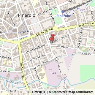 Mappa Via Enrico Cravero, 6, 10064 Pinerolo, Torino (Piemonte)