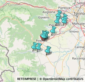 Mappa Via Vigone, 10064 Pinerolo TO, Italia (9.69538)