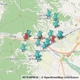 Mappa Via Giustetto, 10060 Pinerolo TO, Italia (1.6545)