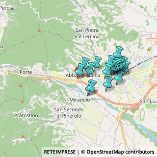 Mappa Via Giustetto, 10060 Pinerolo TO, Italia (1.5915)