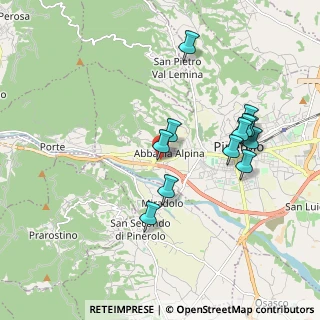 Mappa Via Giustetto, 10060 Pinerolo TO, Italia (1.80833)