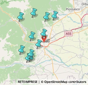 Mappa Via Chiappero, 10064 Pinerolo TO, Italia (7.49636)