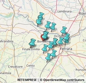 Mappa Via Gardenghi Monsignor Ulisse, 44012 Bondeno FE, Italia (10.082)