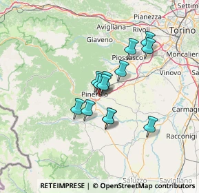 Mappa Via Torrente Lemina, 10064 Pinerolo TO, Italia (9.63615)