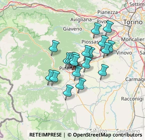 Mappa Via Torrente Lemina, 10064 Pinerolo TO, Italia (9.2115)