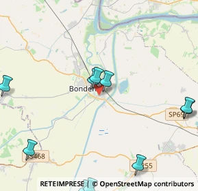 Mappa Via Fratelli Bandiera, 44012 Bondeno FE, Italia (6.23)