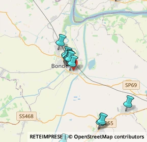 Mappa Via Fratelli Bandiera, 44012 Bondeno FE, Italia (3.95429)