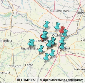 Mappa Via Dazio, 44012 Bondeno FE, Italia (9.4155)