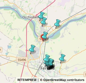 Mappa Via del Bagatto, 44123 Pontelagoscuro FE, Italia (4.436)