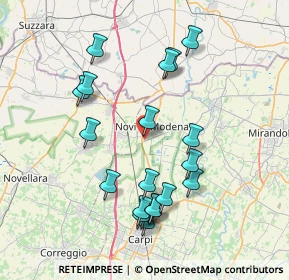 Mappa Via Venezia, 41016 Novi di Modena MO, Italia (7.82)