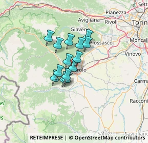 Mappa Via Pasubio, 10064 Pinerolo TO, Italia (8.28929)