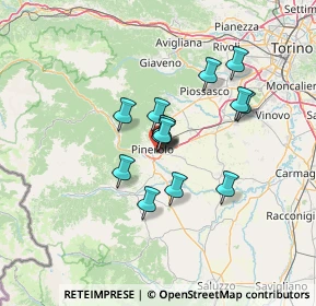 Mappa Via Bignone E., 10064 Pinerolo TO, Italia (9.62143)