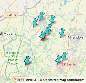 Mappa Via Filippo Turati, 41039 San Possidonio MO, Italia (3.38727)