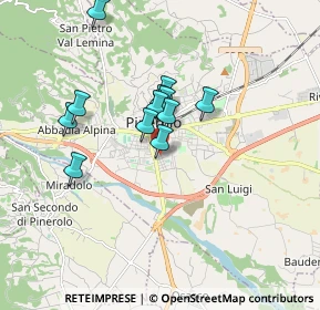 Mappa Via Raviolo, 10064 Pinerolo TO, Italia (1.375)