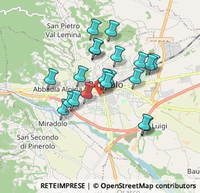 Mappa Via Montegrappa, 10064 Pinerolo TO, Italia (1.456)